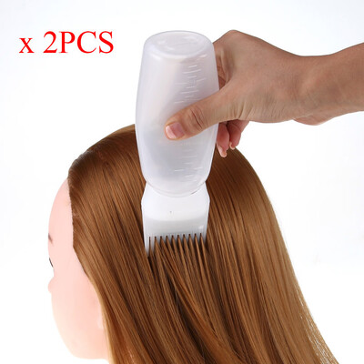 

〖Follure〗2Pcs Hair Dye Bottle Applicator Brush Dispensing Salon Hair Coloring Dyeing