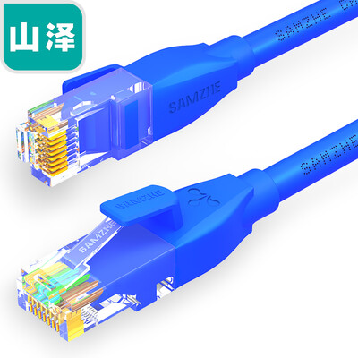 

Yamazawa SAMZHE six types of CAT6 network cable Gigabit network cable 8 m blue computer broadband unshielded eight-core twisted pair household jumper finished cable LCT80