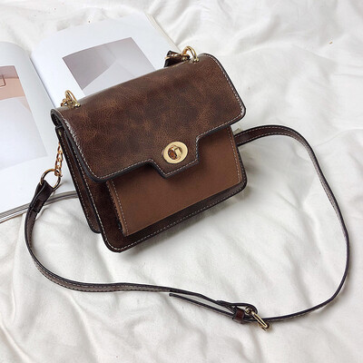 

Net red black bag shoulder bag female 2019 new wave Korean version ins port wind wild lock chain chain Messenger bag
