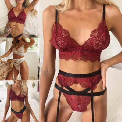 

Sexy Lingerie Lace BraG-string Set Women Babydoll Nightwear Sleepwear Underwear