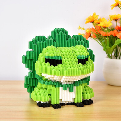 

8629 Travel Frogwas Frog Cartoon Model Building Blocks Bricks Kids DIY Birthday Gifts Toys Diamond Doll Adult Pressure Release