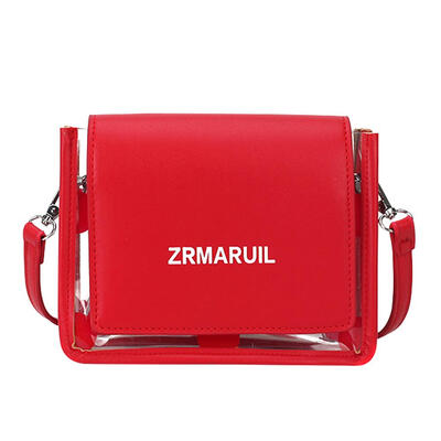 

Small Dot Print Clear Shoulder Messenger Handbags Women Flap Crossbody Bags