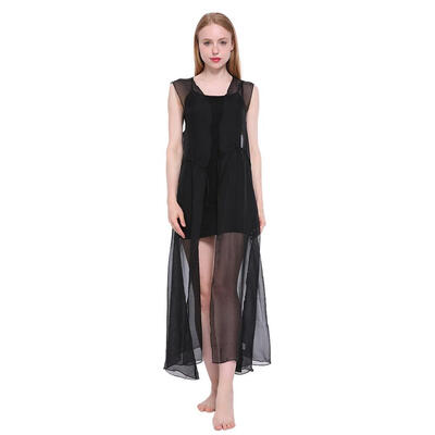 

Sexy Chiffon Women Candy Color Beach Cover Up Kaftan Dress Wear Swimsuit