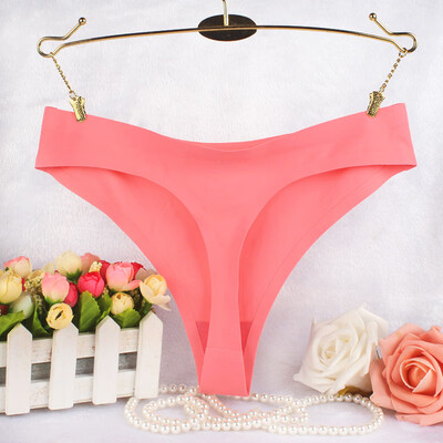 

Womens underwear one-piece no trace low waist sexy female thong T pants cotton solid color everyday wear 2q