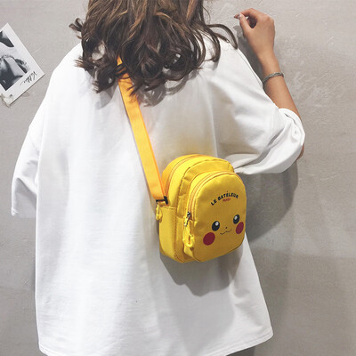 

Net red small bag female bag new 2019 cartoon canvas bag summer small fresh wild ins shoulder shoulder bag