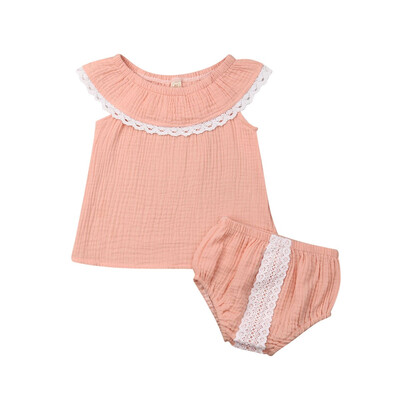 

2 PCS Newborn Infant Baby Girl Top Shirt Shorts Pants Clothes Outfits Sets 0-24M