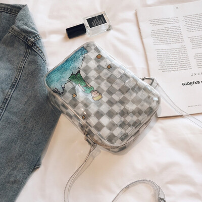 

Qiao Bani 2019 summer new Korean chic fashion black gray grid camera bag shoulder diagonal trend female bag