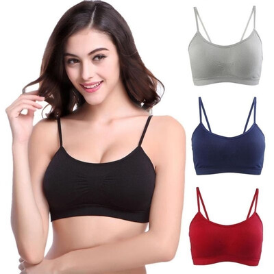 

WomenS Short Fitness Vests Ladies Thin Section No Cushion Camis Stretch Slim Vest Top Sexy Hot Bra Short Feminino 2019 New