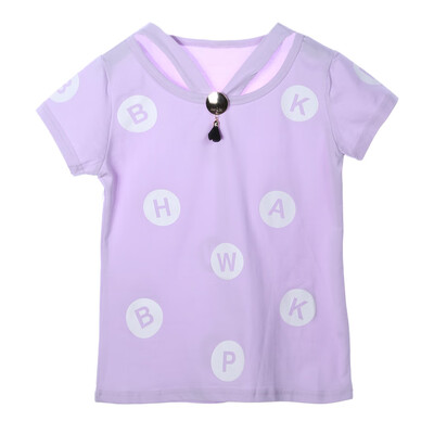 

Kids Children Girls Short Sleeve Letter Print T-shirt Tops Clothes