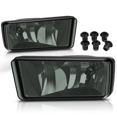 

for 2007-2013 Chevy Silverado 1500 2500 HD Tahoe Smoke Bumper Fog Light Lamps wBulb