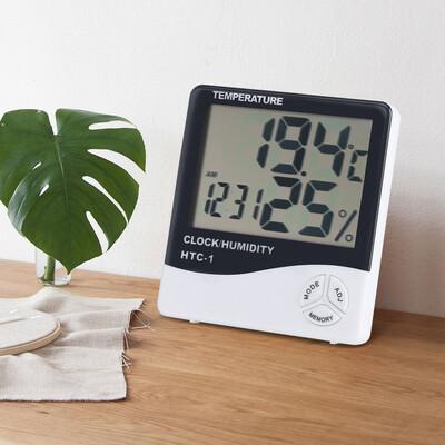 

Greensen Digital LCD Indoor Thermometer Hygrometer Temperature Humidity Meter with Alarm Clock