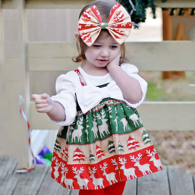 

Toddler Kids Baby Girls Sleeveless Cartoon Print Dress Christmas Dresse Clothes