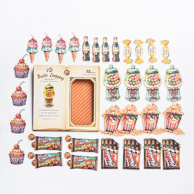 

Japanese Vintage Cat Cute Diary Journal Paper Flower Stickers Flakes Scrapbooking Stationery Teacher School Supplies