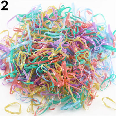 

2000Pcs Mix Color Baby Girl\s TPU Rubber Hair Bands Holders Elastics Tie Gum