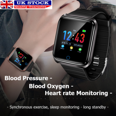 

Large LED Smart Watch Hand Ring Motion Tracker Blood Pressure Heart Rate Monitor
