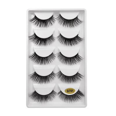 

5pairs 3D Mink False Eyelashes ​Thick Handmade Long Slender ​Fake Eyelashes