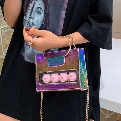

Cute small bag female bag new 2019 cartoon handbag female bag chic chain Messenger bag female shoulder bag
