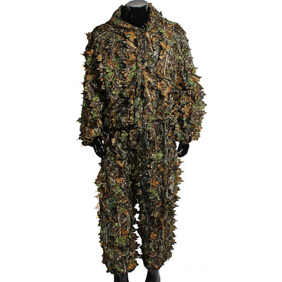 

Camouflage Clothing Leafy Jungle Suit Set 3D Leafy Ghillie Suit for Hunting Birding