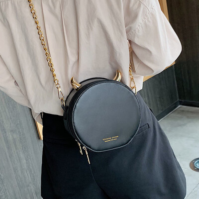

New small bag summer small round bag French small chain bag handbags new 2019ins foreign gas Messenger bag