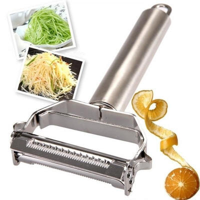 

3 in 1 Stainless Steel Rotary Fruit Vegetable Carrot Potato Peeler Cutter Slicer