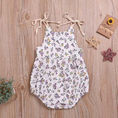 

Newborn Infant Baby Girls Floral Print Romper Bodysuit Outfit Clothes Summer