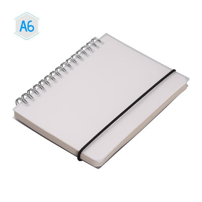 

A6 Coil Notebook Spiral Notebooks with Elastic Band 5mm Square Grid Pages Diary Journal Memo Office&School Supplies