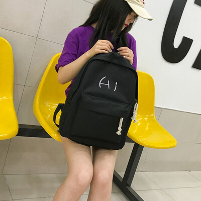 

Tailored Unisex Canvas Letter Backpack Outdoor Travel Backpack Student Bag