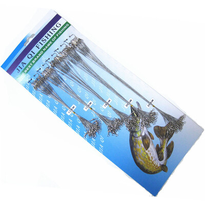 

Saidsome 100pcs Trace Wire Leader Stainless Steel Fishing Line Leaders With Snap & Swivel fishing bait fishing lure