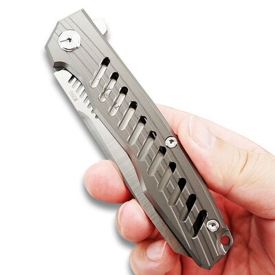 

TWOSUN m390 blade folding knife Pocket Knife Survival Knife Camping hunting outdoor tool EDC TC4 Titanium KVT ceramics ball TS16