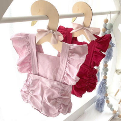 

USStock Newborn Baby Girl Romper Bodysuit Sunsuit Summer Outfit Set Clothes