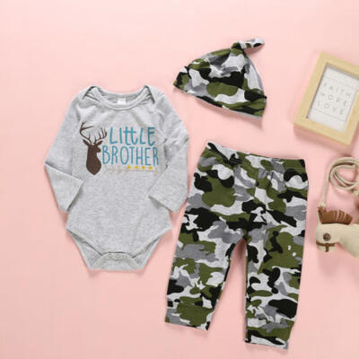 

Toddlers Newborn Baby Boy Cotton Clothes Autumn RomperPants Long Outfit Set UK