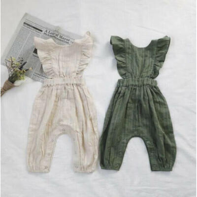 

Toddler Kids Baby Girl Sleeveless Ruffle Romper Bodysuit Jumpsuit Outfit Sunsuit