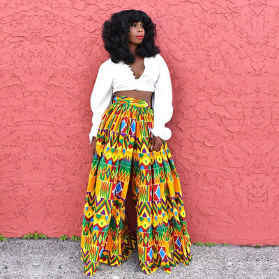 

Tailored Women Vintage 3d Digital Print Retro Casual High Waist Wide Leg Pants
