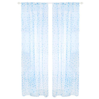

Flowers Print Sheer Voile Tulle Drapes Living Room Bedroom Windows Curtains