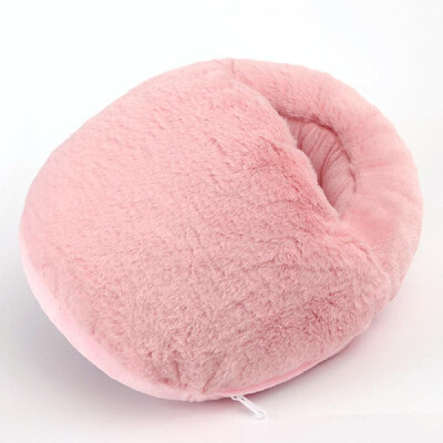 

Detachable Washable USB Ports Imitation Rabbit Hair Heated Slippers Foot-warmers for Adults Men&Women