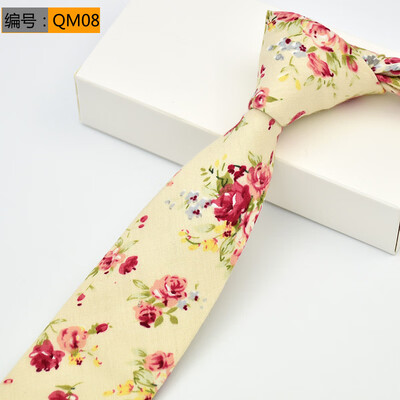 

Cotton Mens Tie Korean Narrow Fashion British Trendy Wedding Groom Wedding Tie Narrow 6CM