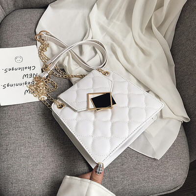

Chic casual temperament Sen wild Messenger bag 2019 new Korean fashion simple rhombic chain shoulder bag
