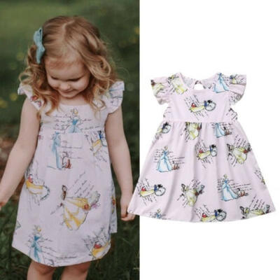 

Adorable Toddler Kids Baby Girls Princess Pageant Party Gown Tutu Dress Sundress