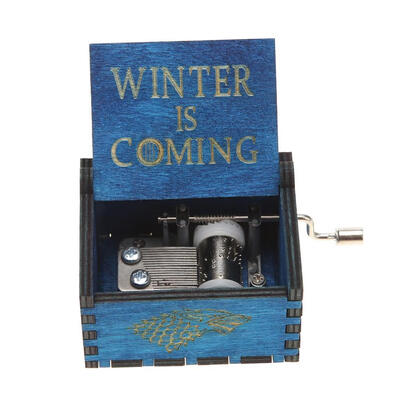 

Antique Carved Wood Hand Crank Music Box Birthday Gifts Ornament Decoration