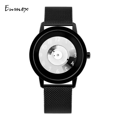 

Festive Gift Enmex Focus Time Concept Watch Creative Design Stacked Pointer Fresh Simple Watch