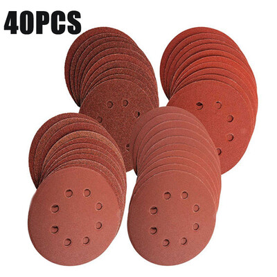 

40pcs Mixed Grit Sanding Discs 125mm For PEX 220300 Random Orbital Sander Parts