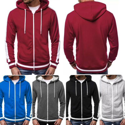 

Mens Plus Size Hoodie Hooded Zipper Top SweatShirt Jacket Sweater Size -3XL