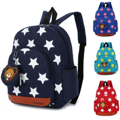 

2019 Personalised Kids Backpack Girls Boys Cute School Bag Rucksack Star Pattern