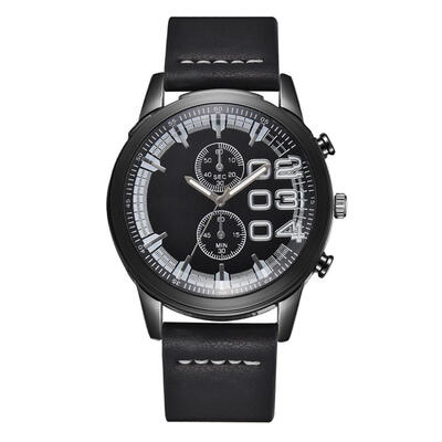 

Men Leather Watch Business Male Clock Quartz Fashion Casual Wrist Watches