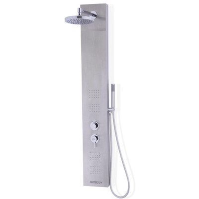 

WATERJOY 55" Brushed Stainless Steel Shower Panel w Hand Shower