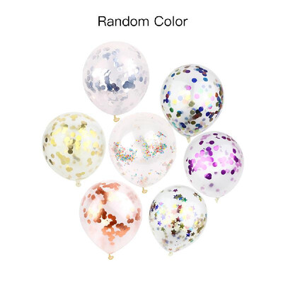 

1Pc 12-inch Transparent Magic Latex Balloon Sequins Confetti Balloon Party Wedding Supplies