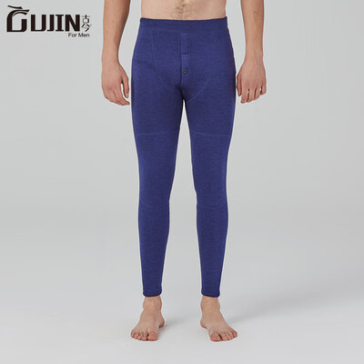 

Ancient&modern mens plus velvet thick warm pants mens autumn&winter thermal underwear middle&old aged pants cotton pants fleece pants pants men 50-black XXL