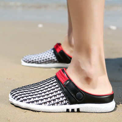 

Summer new couple models hollow breathable half-length hole shoes men&women beach sandals&slippers