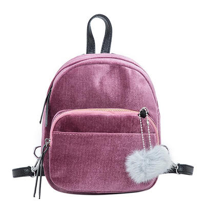 

Casual Women Shoulder Bags Velvet Backpacks Girls Travel Simple Schoolbags