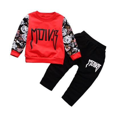 

Spring Boy Clothes Set Print Sweatershirts Sports Pants Causal Boy Clothes T-shirts Children Clothing